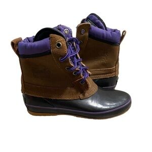 Woodstock Vintage Purple Blue Duck Boots Womens Size 7 M Thermolite 91885-5